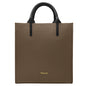 Borsa Donna a Mano con Tracolla, In Vera Pelle Morbida, Made in Italy, Modello Clizia Parubi Borse Fango - vista 97