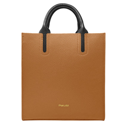Borsa Donna a Mano con Tracolla, In Vera Pelle Morbida, Made in Italy, Modello Clizia Parubi Borse Cuoio - vista 121