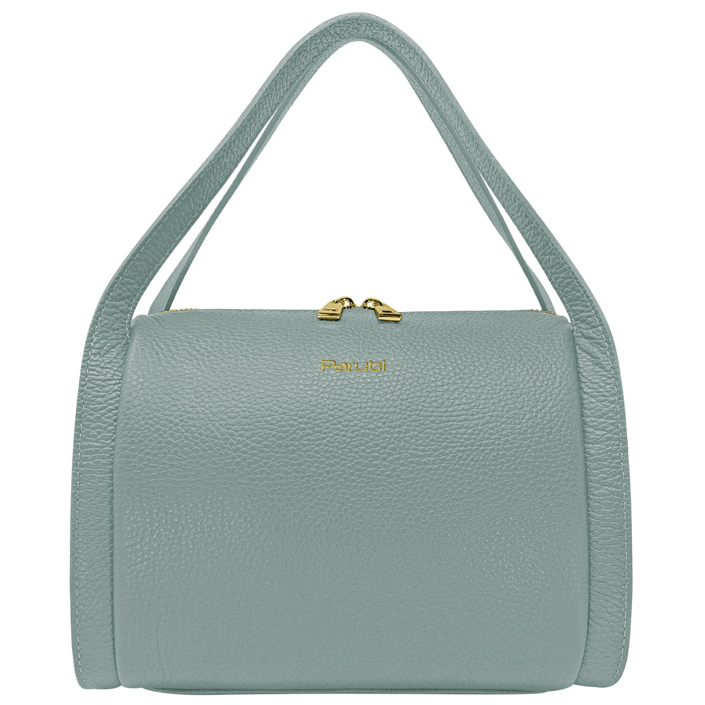 Borsa Donna a Mano con Tracolla, In Vera Pelle Morbida, Made in Italy, Modello Anette Parubi Borse Grigio Azzurro - vista 71