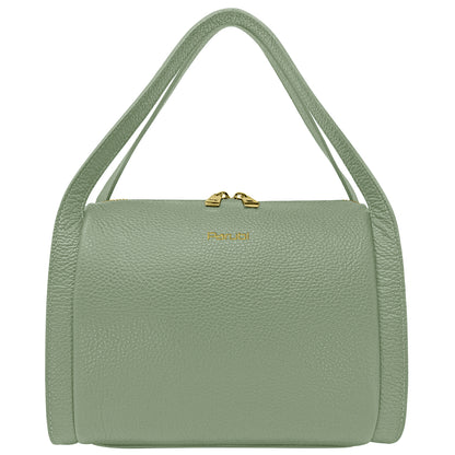 Borsa Donna a Mano con Tracolla, In Vera Pelle Morbida, Made in Italy, Modello Anette Parubi Borse Verde Salvia - vista 64