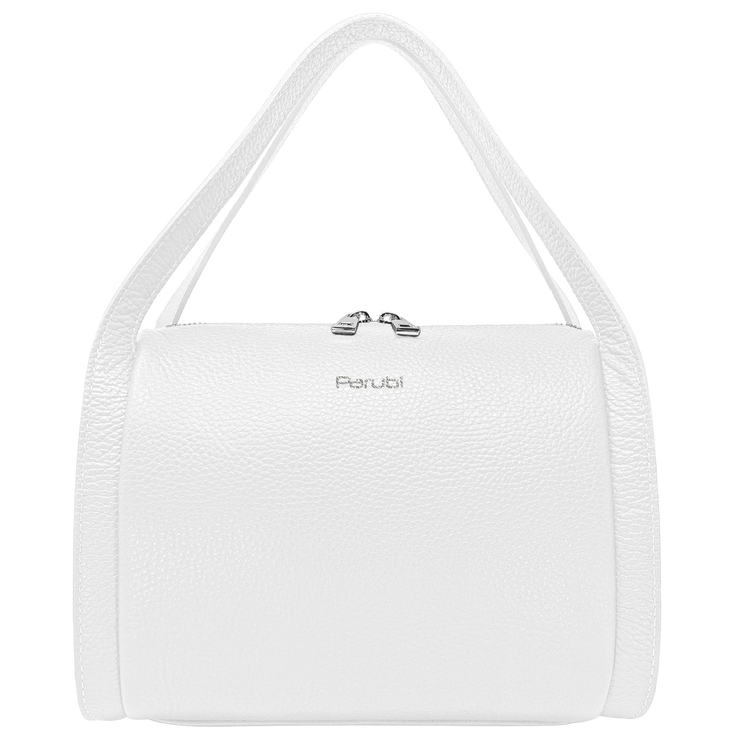 Borsa Donna a Mano con Tracolla, In Vera Pelle Morbida, Made in Italy, Modello Anette Parubi Borse Bianco - vista 36