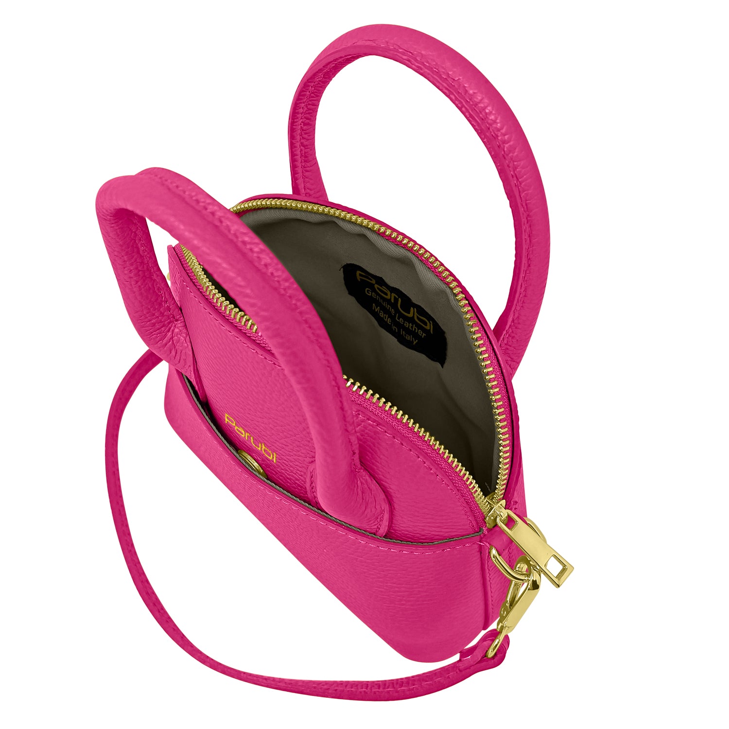 Borsa Donna Piccola a Mano con Tracolla, In Vera Pelle, Made in Italy, Modello Deva Parubi Borse - vista 36