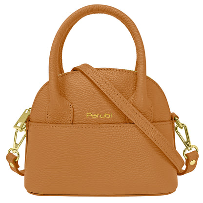 Borsa Donna Piccola a Mano con Tracolla, In Vera Pelle, Made in Italy, Modello Deva Parubi Borse Cuoio - vista 13