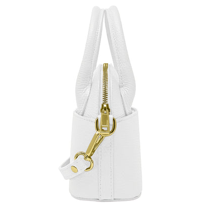 Borsa Donna Piccola a Mano con Tracolla, In Vera Pelle, Made in Italy, Modello Deva Parubi Borse - vista 106