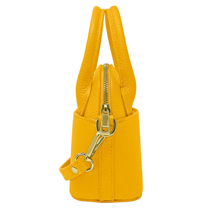 Borsa Donna Piccola a Mano con Tracolla, In Vera Pelle, Made in Italy, Modello Deva Parubi Borse - vista 100