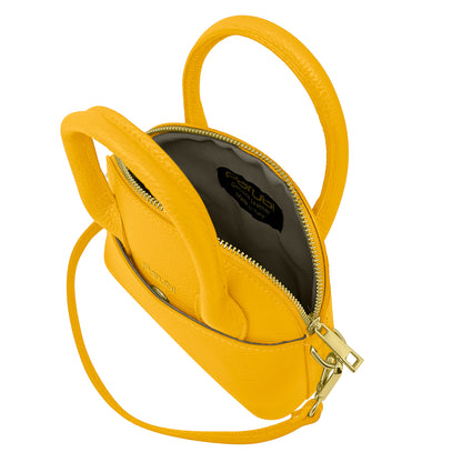 Borsa Donna Piccola a Mano con Tracolla, In Vera Pelle, Made in Italy, Modello Deva Parubi Borse - vista 102
