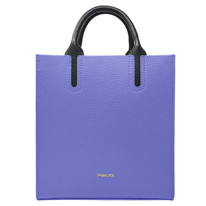 Borsa Donna a Mano con Tracolla, In Vera Pelle Morbida, Made in Italy, Modello Clizia Parubi Borse Blu Pervinca - vista 217