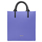 Borsa Donna a Mano con Tracolla, In Vera Pelle Morbida, Made in Italy, Modello Clizia Parubi Borse Blu Pervinca - vista 217