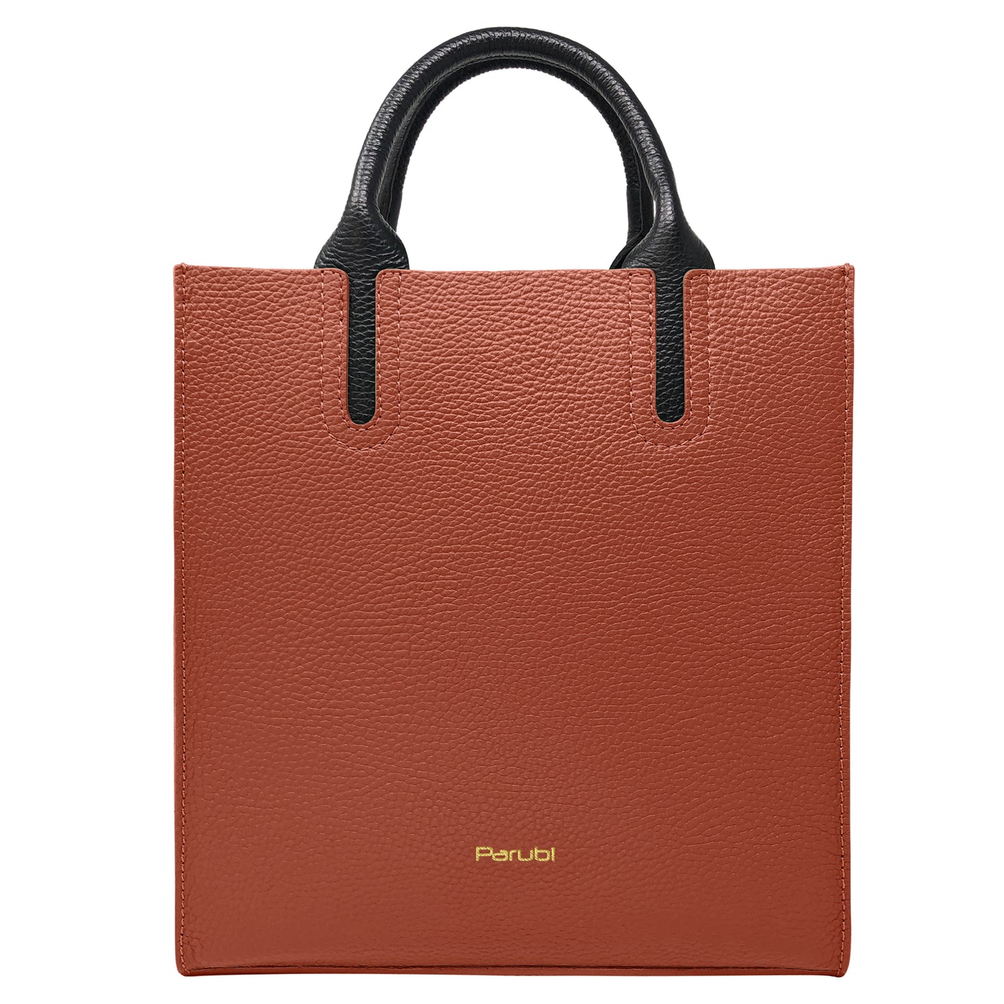 Borsa Donna a Mano con Tracolla, In Vera Pelle Morbida, Made in Italy, Modello Clizia Parubi Borse Rosso Mattone - vista 201