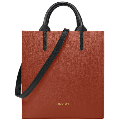 Borsa Donna a Mano con Tracolla, In Vera Pelle Morbida, Made in Italy, Modello Clizia Parubi Borse - vista 205