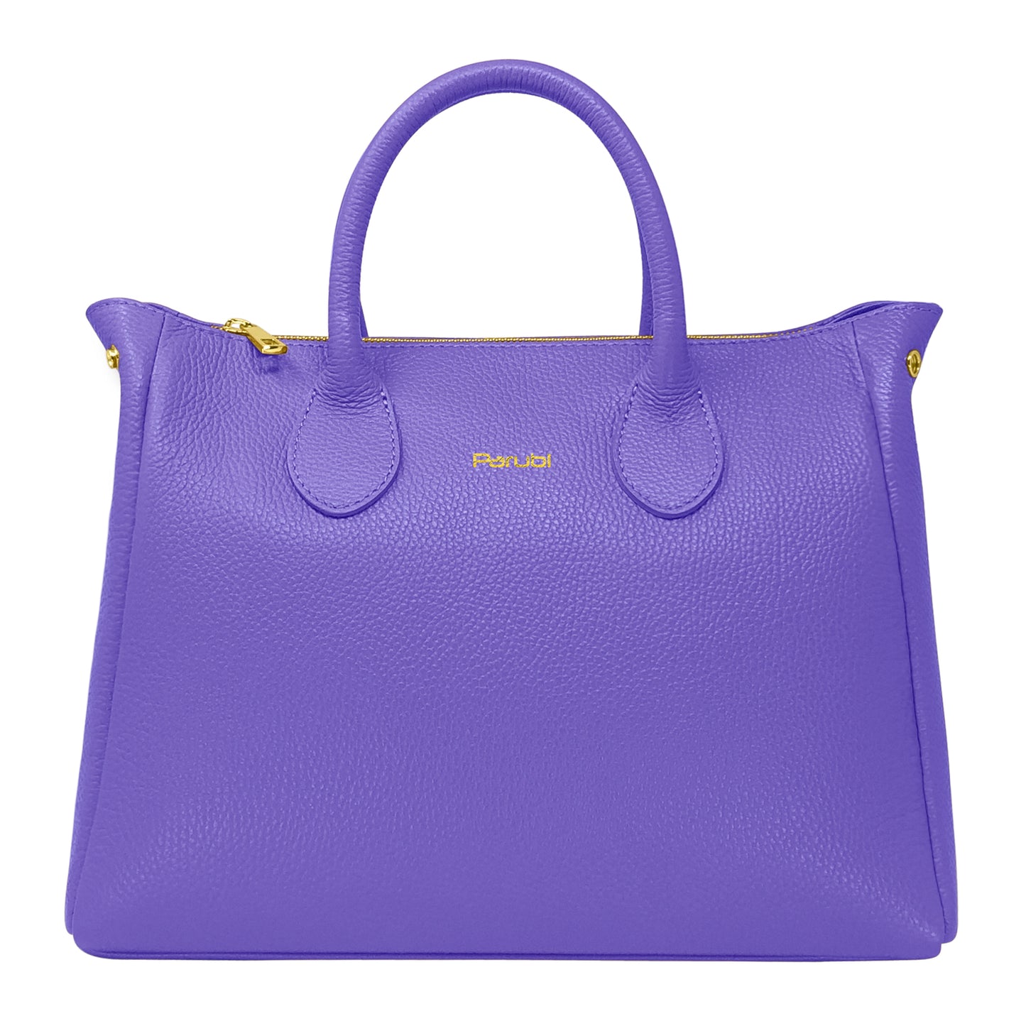 Borsa Donna a Mano con Tracolla, In Vera Pelle Morbida, Made in Italy, Modello Ada Parubi Borse Blu Pervinca - vista 109