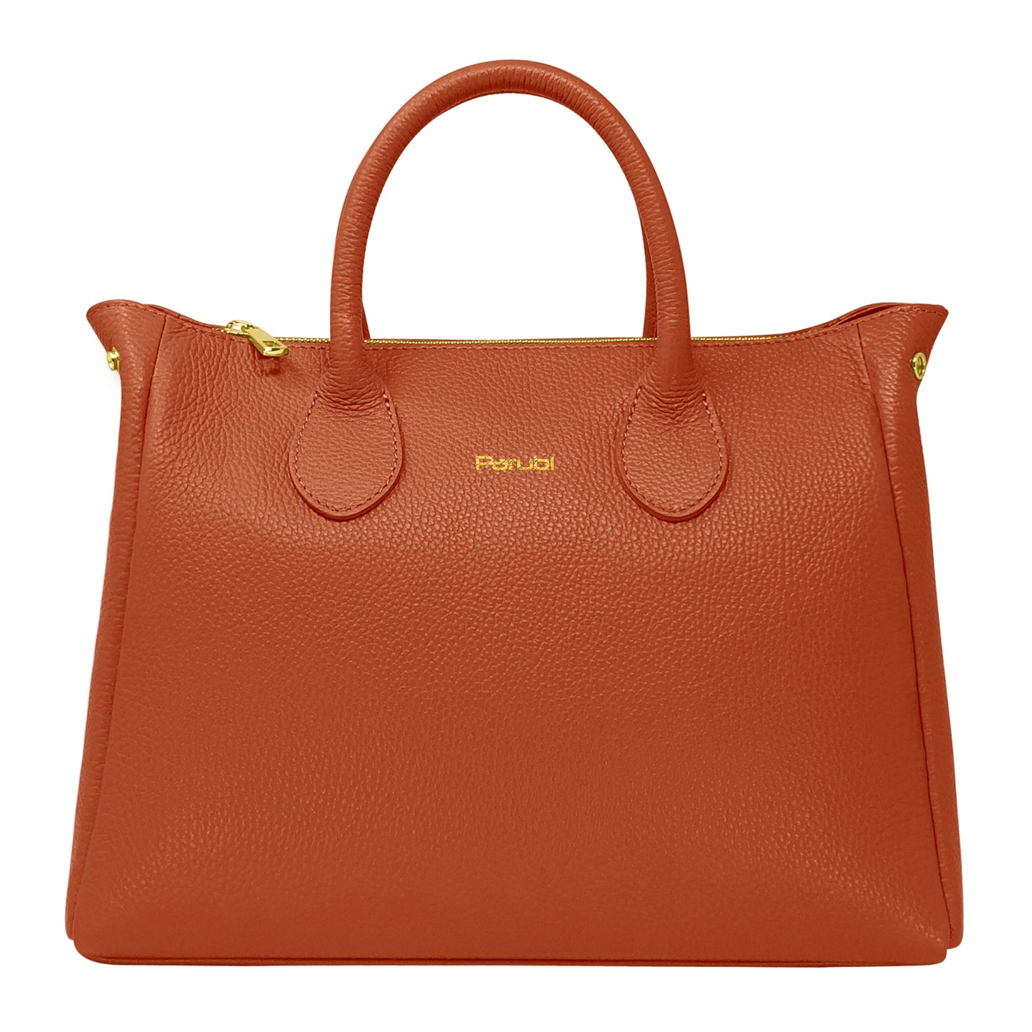 Borsa Donna a Mano con Tracolla, In Vera Pelle Morbida, Made in Italy, Modello Ada Parubi Borse Rosso Mattone - vista 145
