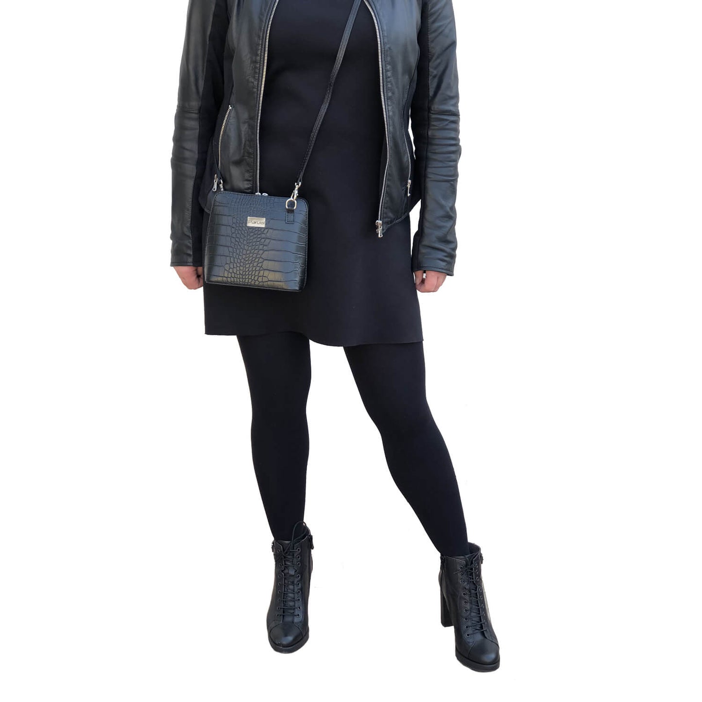 Borsa Donna a Tracolla, In Vera Pelle Scamosciata, Made in Italy, Modello Alina 4.0 Parubi Borse - vista 6