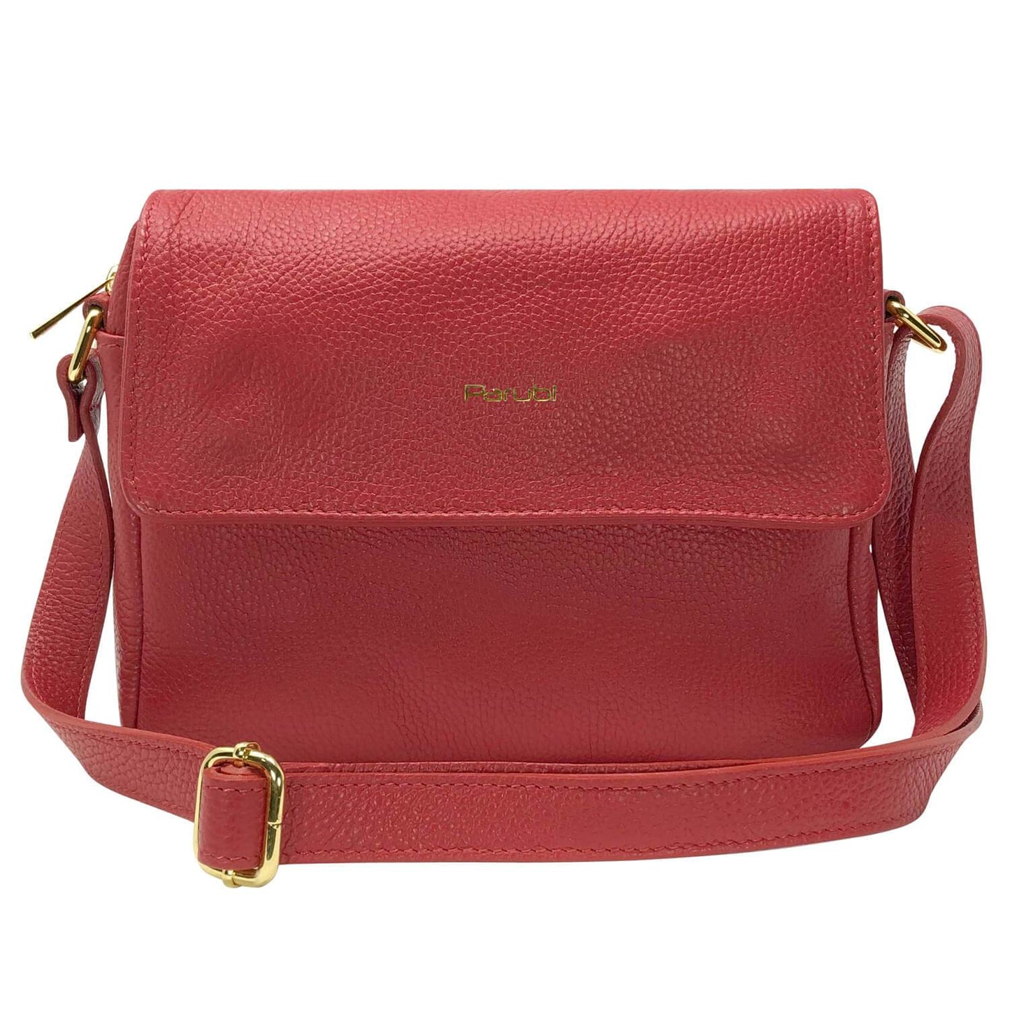 Borsa Donna Grande a Tracolla, In Vera Pelle, Made in Italy, Modello Adel Parubi Borse Rosso - foto prodotto