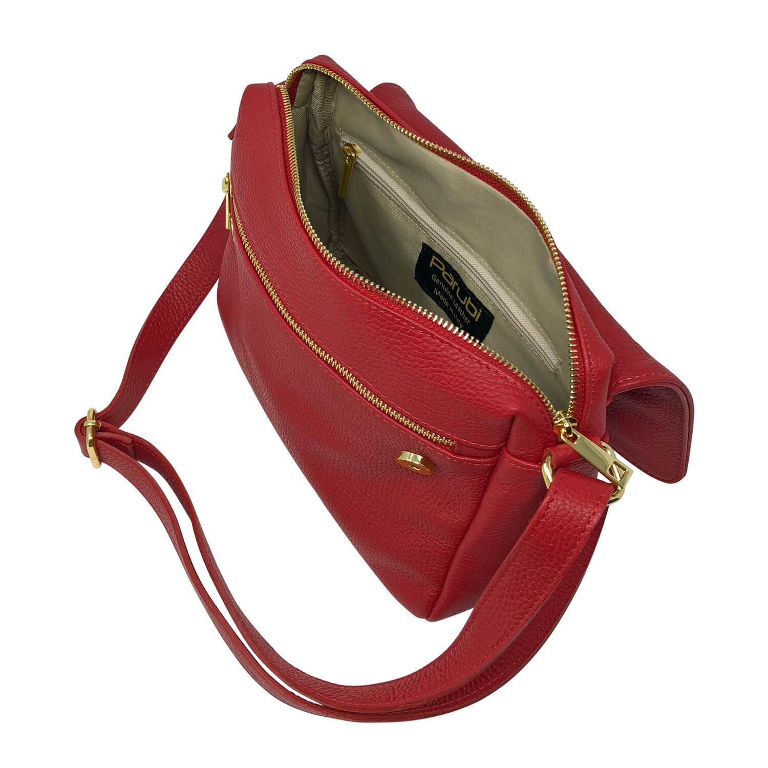 Borsa Donna Grande a Tracolla, In Vera Pelle, Made in Italy, Modello Adel Parubi Borse - vista 5