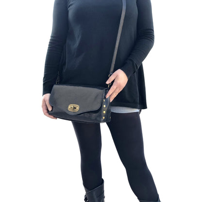 Borsa Donna a Tracolla, In Vera Pelle, Made in Italy, Modello Frida, Laminato Parubi Borse - vista 7