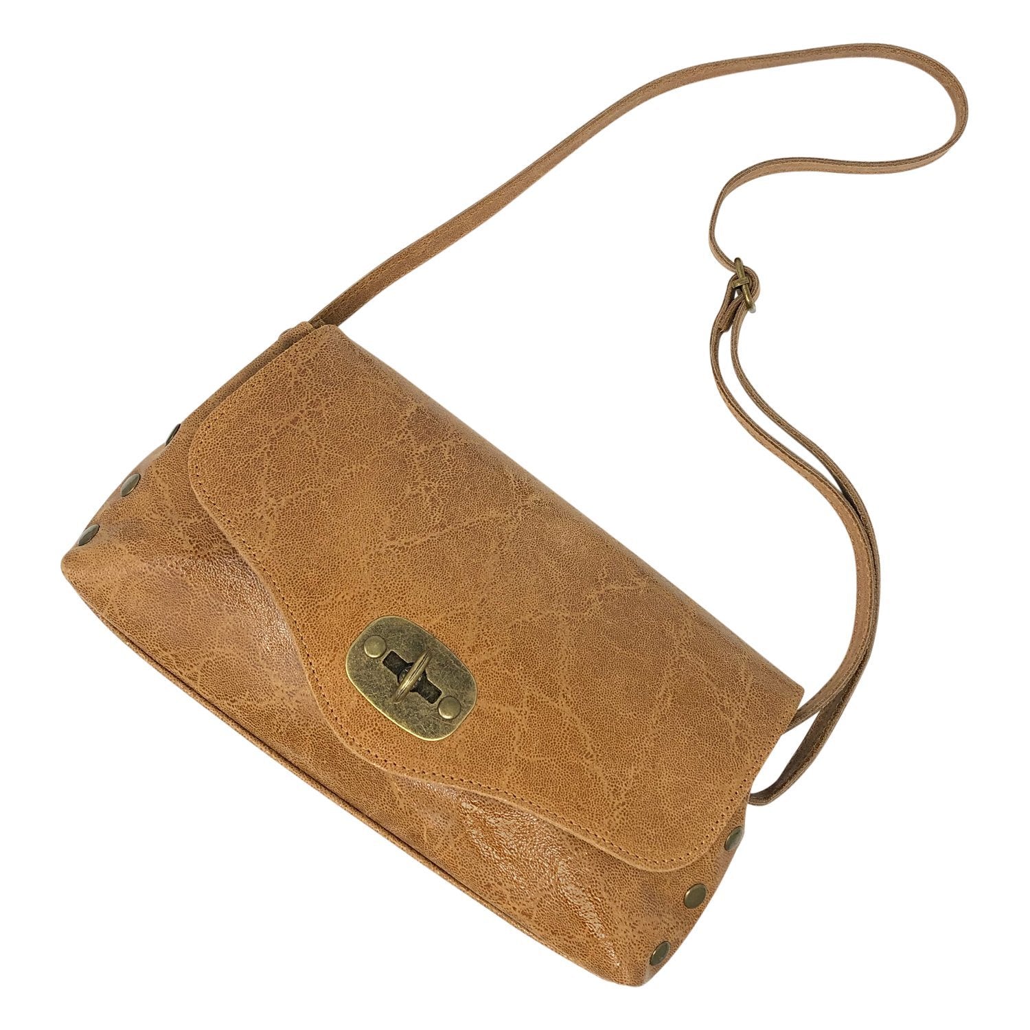 Borsa Donna a Tracolla, In Vera Pelle, Made in Italy, Modello Frida, Laminato Parubi Borse - vista 4